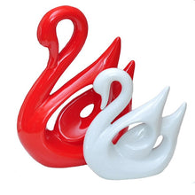 Load image into Gallery viewer, Modern Ceramics Swans Statues Sculpture Ornaments