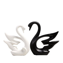 Load image into Gallery viewer, Modern Ceramics Swans Statues Sculpture Ornaments