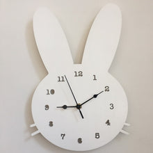 Load image into Gallery viewer, Rabbit Shaped Wall Clock For Kids Room