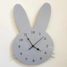 Load image into Gallery viewer, Rabbit Shaped Wall Clock For Kids Room